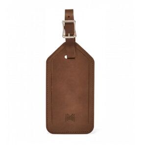 NWT Modern Made Man Brown Leather Luggage Tag